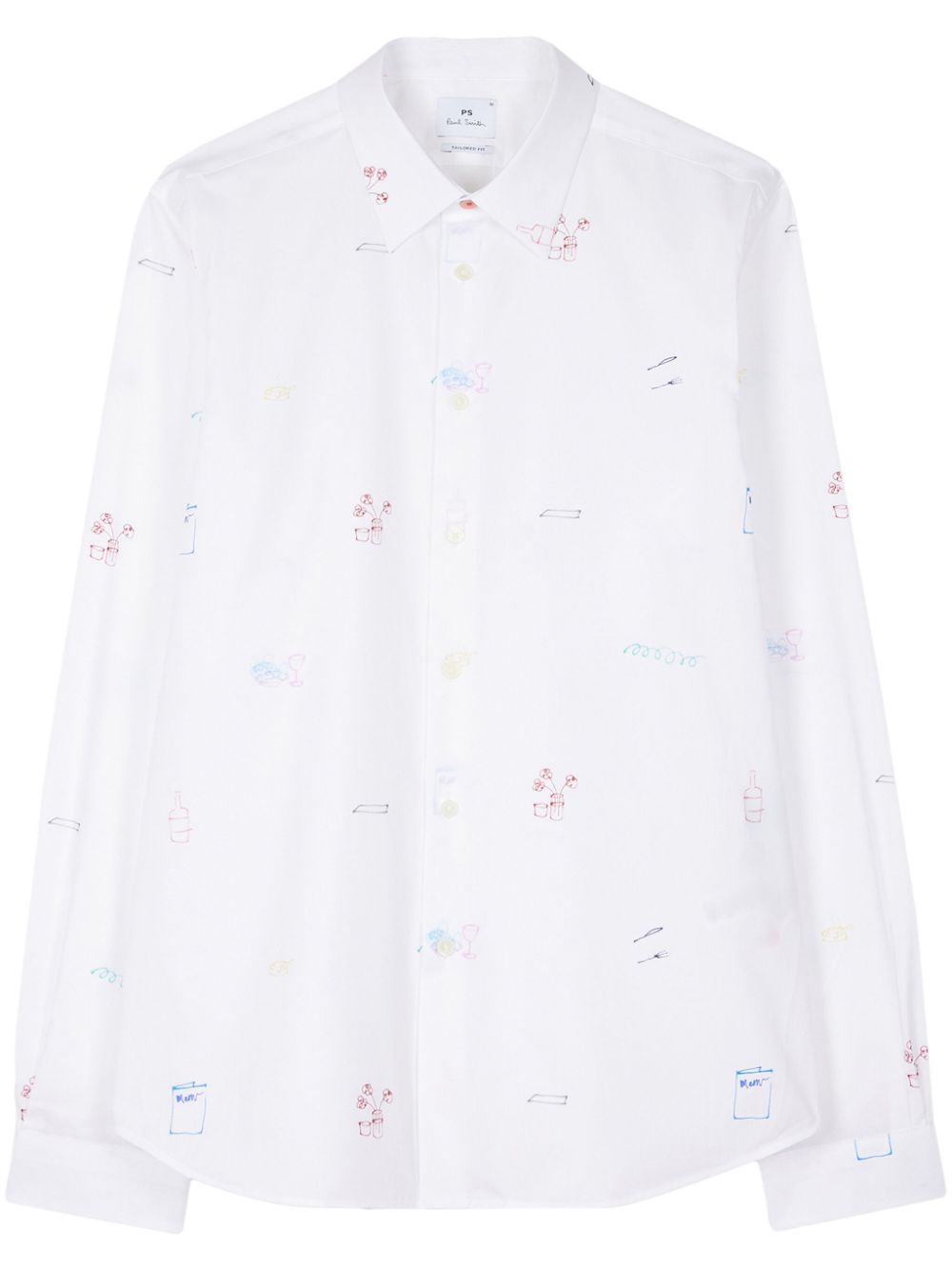 PS Paul Smith graphic-print organic cotton shirt - White von PS Paul Smith