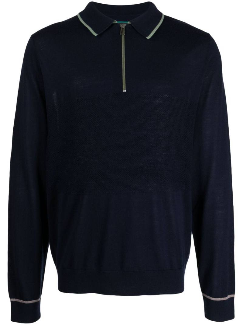 PS Paul Smith half-zip merino wool jumper - Blue von PS Paul Smith