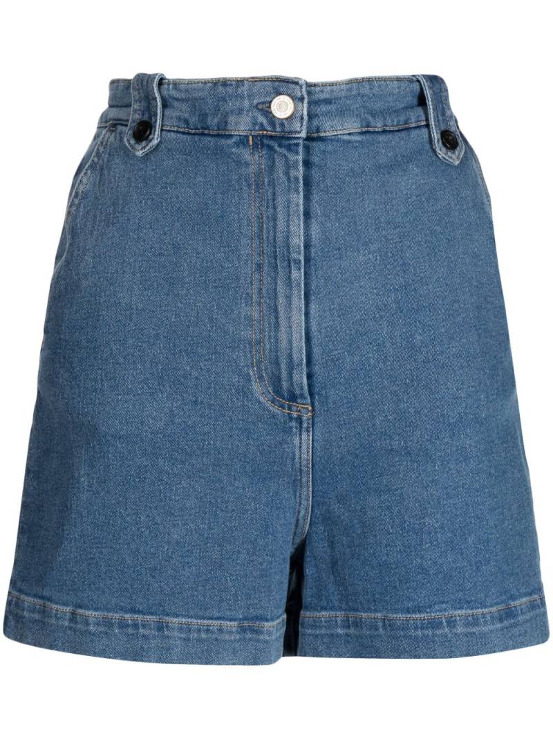 PS Paul Smith high-waist denim shorts - Blue von PS Paul Smith