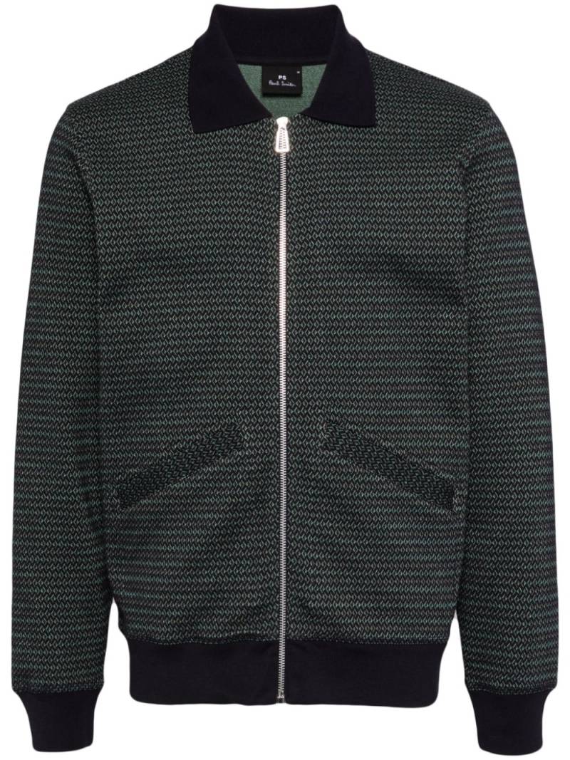 PS Paul Smith jacquard zip-up jacket - Blue von PS Paul Smith