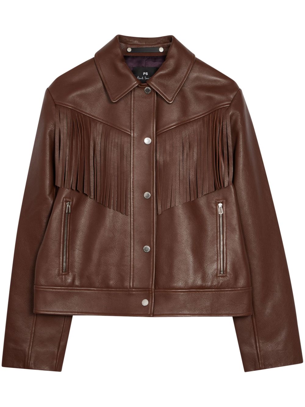 PS Paul Smith leather fringed jacket - Brown von PS Paul Smith