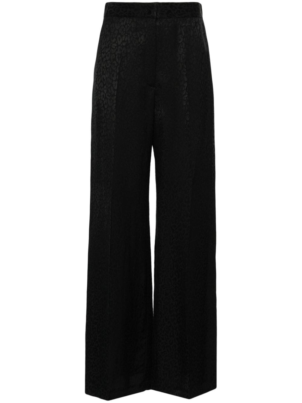 PS Paul Smith leopard-print high-rise palazzo pants - Black von PS Paul Smith