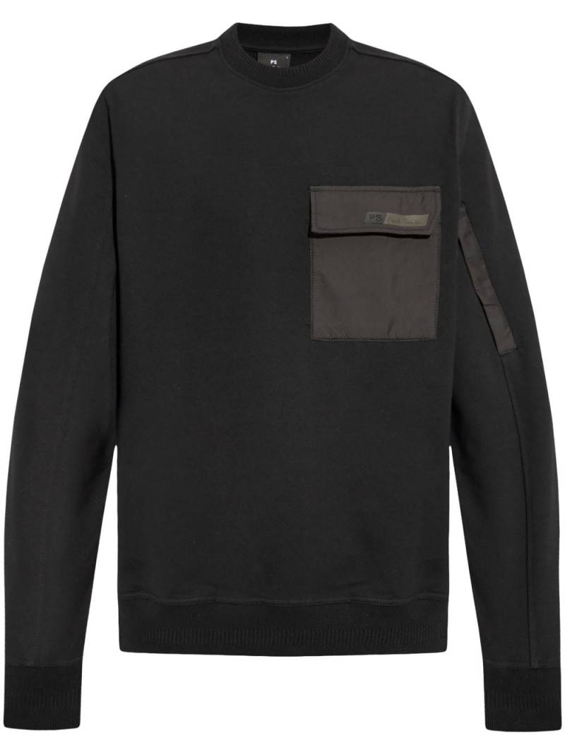 PS Paul Smith logo-appliqué crew-neck sweatshirt - Black von PS Paul Smith