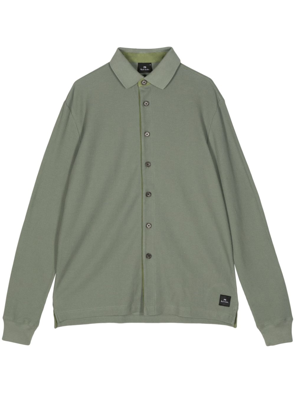 PS Paul Smith logo-appliquéd cotton shirt - Green von PS Paul Smith