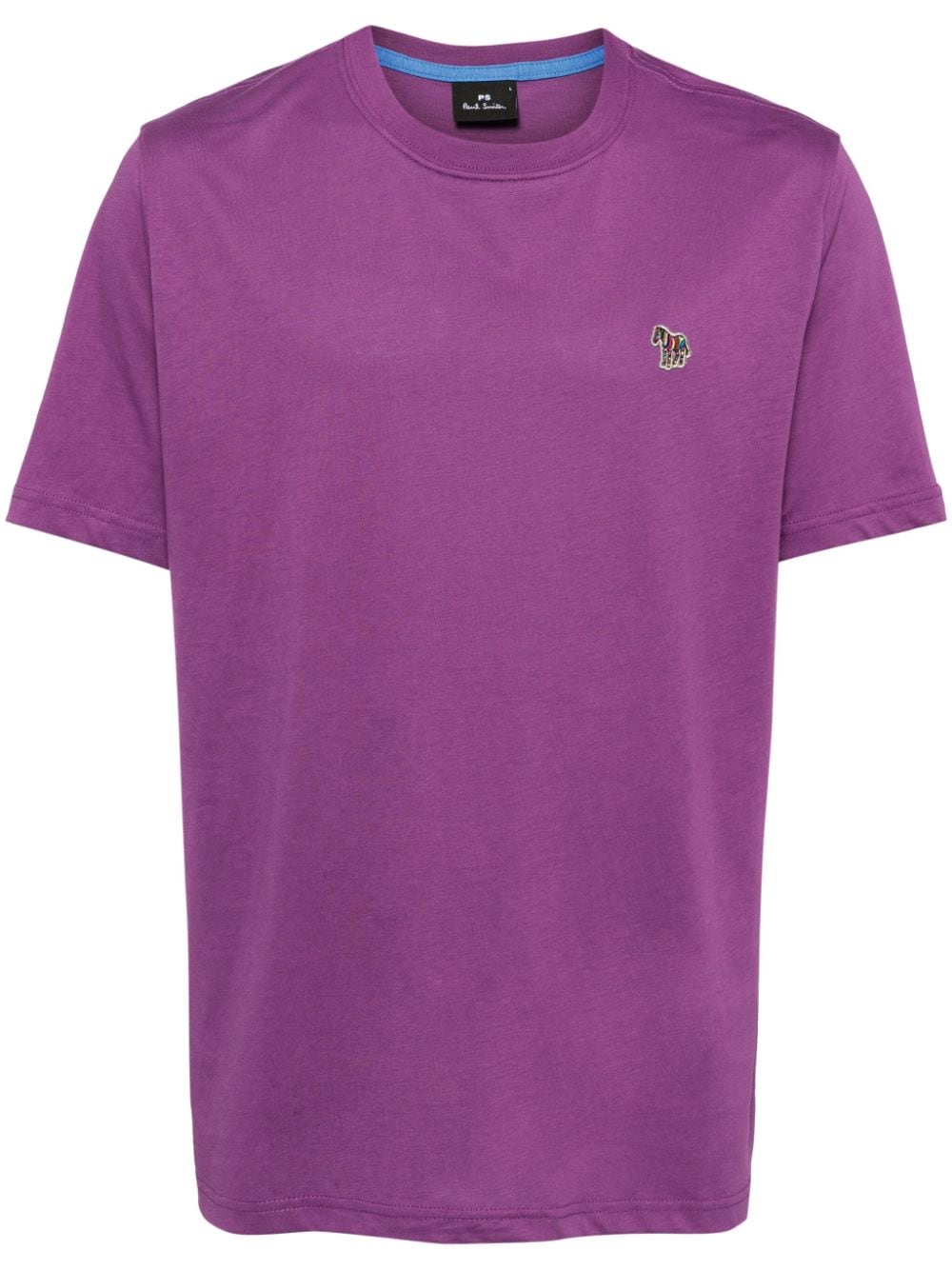 PS Paul Smith logo-embroidered organic-cotton T-shirt - Purple von PS Paul Smith