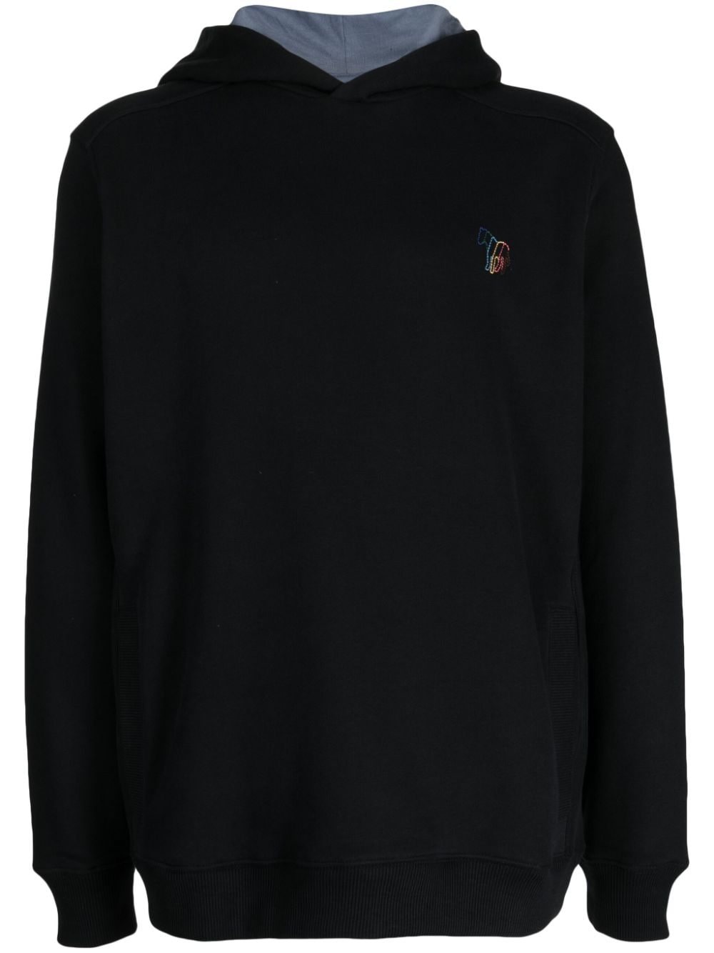 PS Paul Smith logo-embroidered organic cotton hoodie - Black von PS Paul Smith