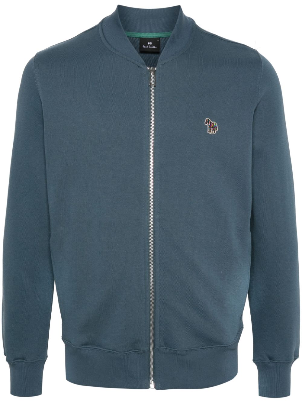 PS Paul Smith logo-embroidered zip-up sweatshirt - Blue von PS Paul Smith