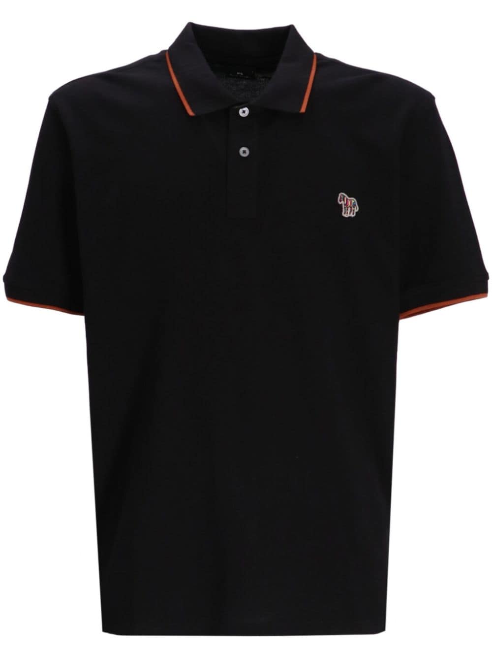 PS Paul Smith logo-patch polo shirt - Black von PS Paul Smith