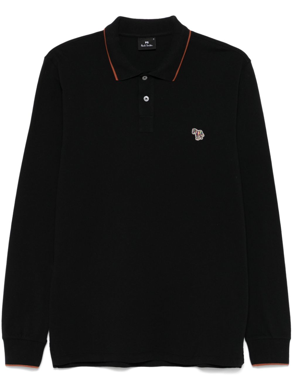 PS Paul Smith logo-patch polo shirt - Black von PS Paul Smith