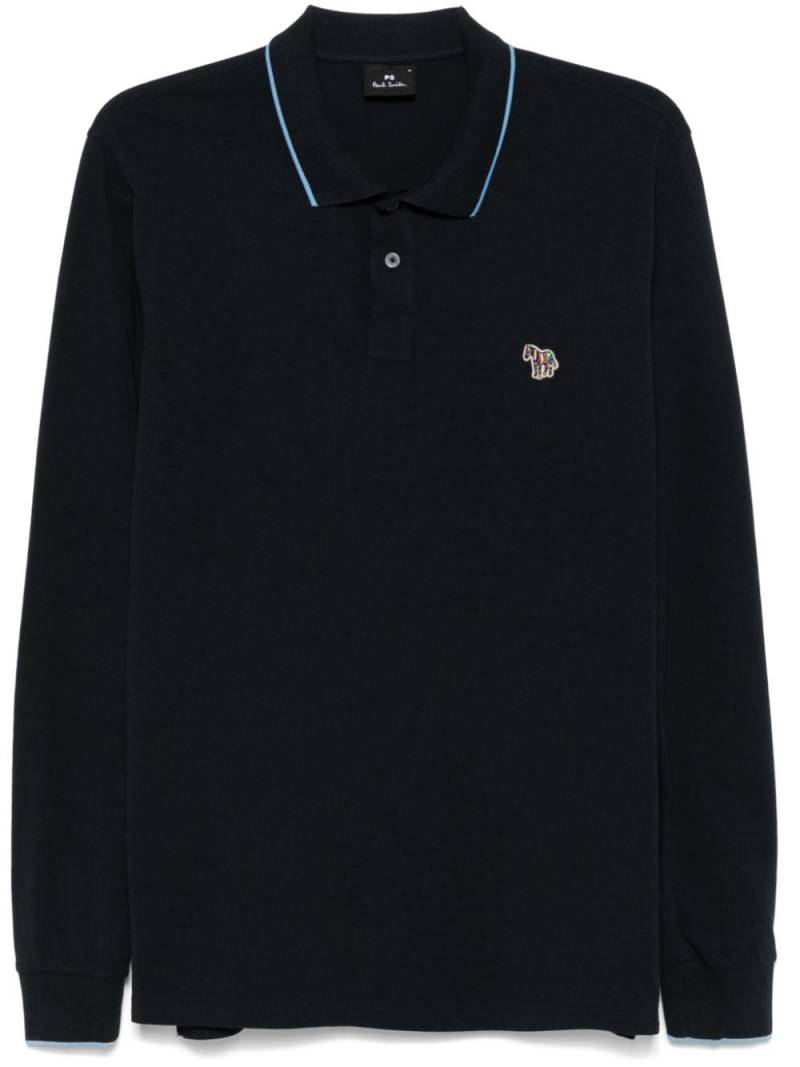 PS Paul Smith logo-patch polo shirt - Blue von PS Paul Smith