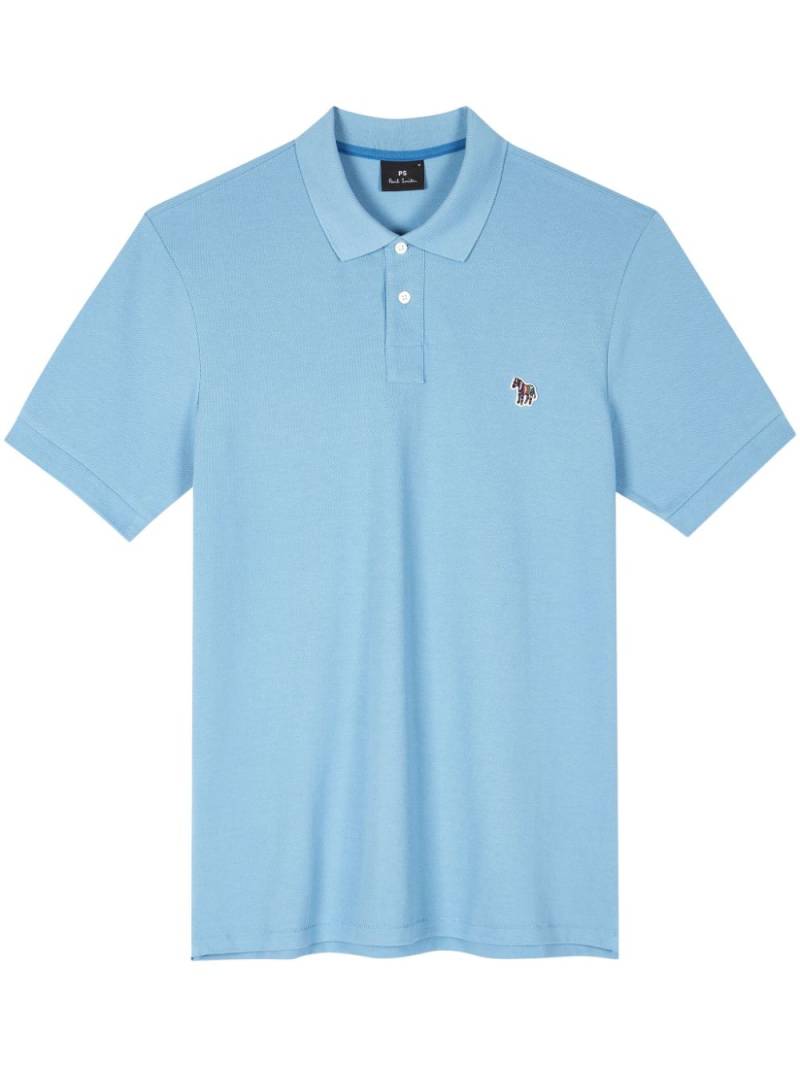 PS Paul Smith logo-patch polo shirt - Blue von PS Paul Smith