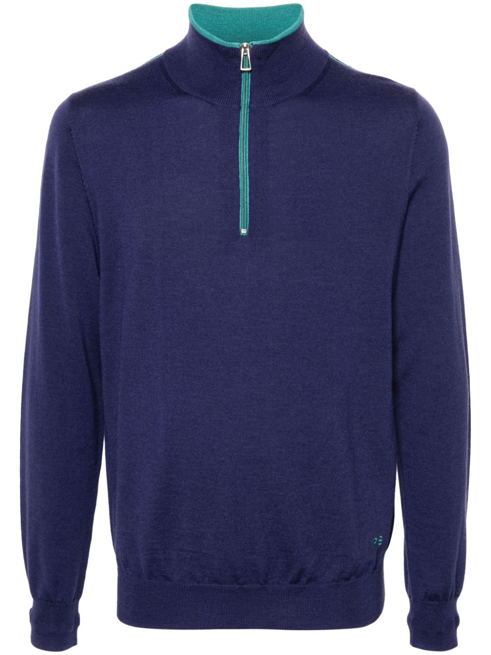 PS Paul Smith merino-wool half-zip sweater - Blue von PS Paul Smith