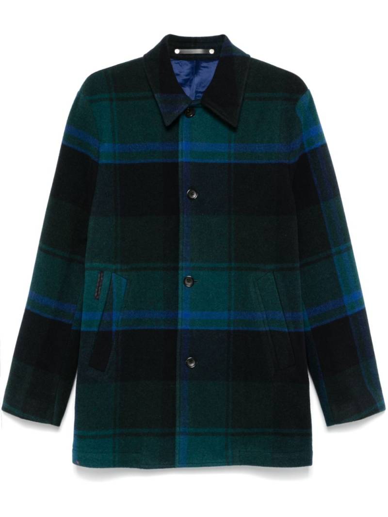 PS Paul Smith plaid-check coat - Green von PS Paul Smith