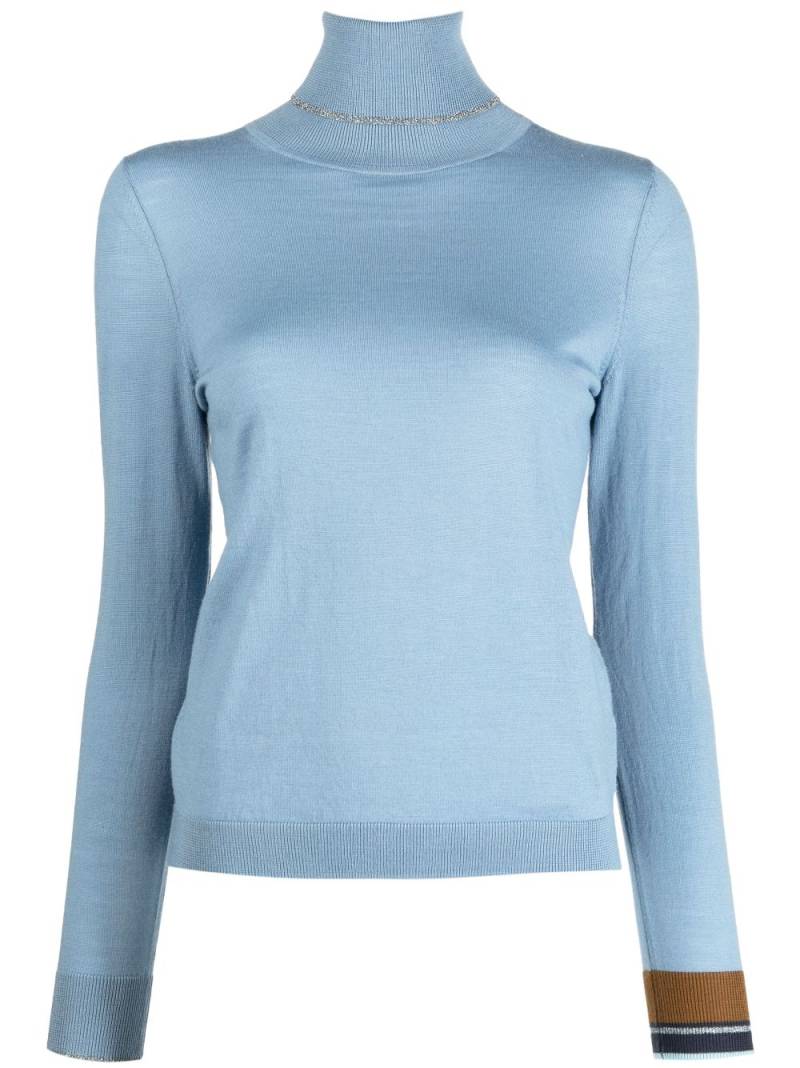 PS Paul Smith roll-neck long-sleeve knitted top - Blue von PS Paul Smith