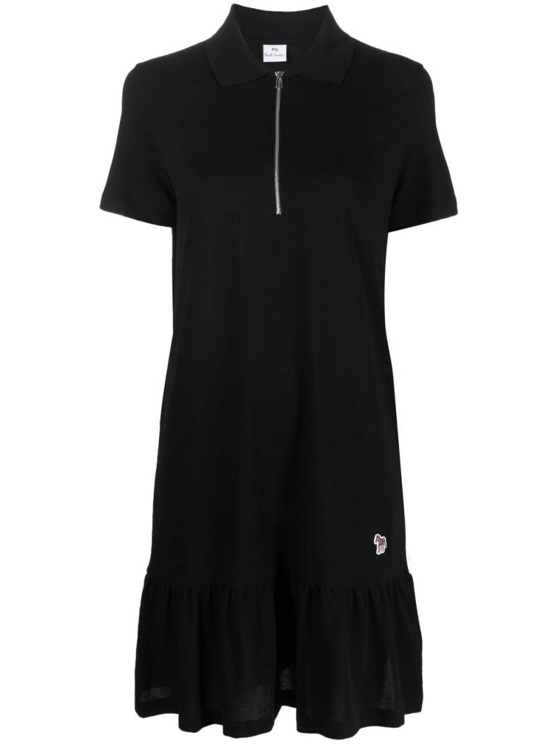 PS Paul Smith ruffle-trim shirt dress - Black von PS Paul Smith