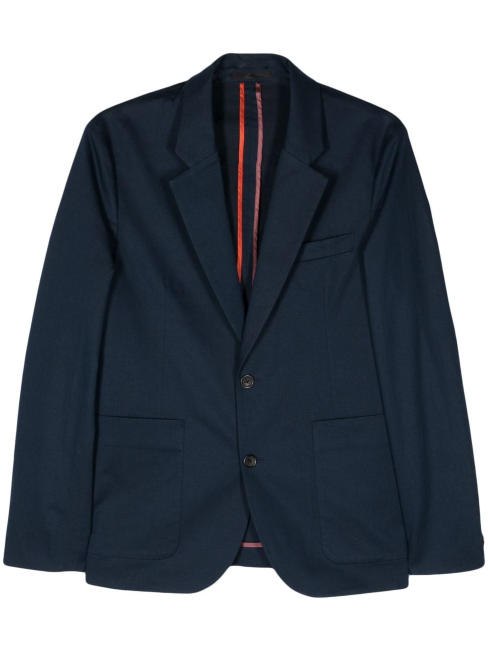 PS Paul Smith single-breasted cotton blend blazer - Blue von PS Paul Smith