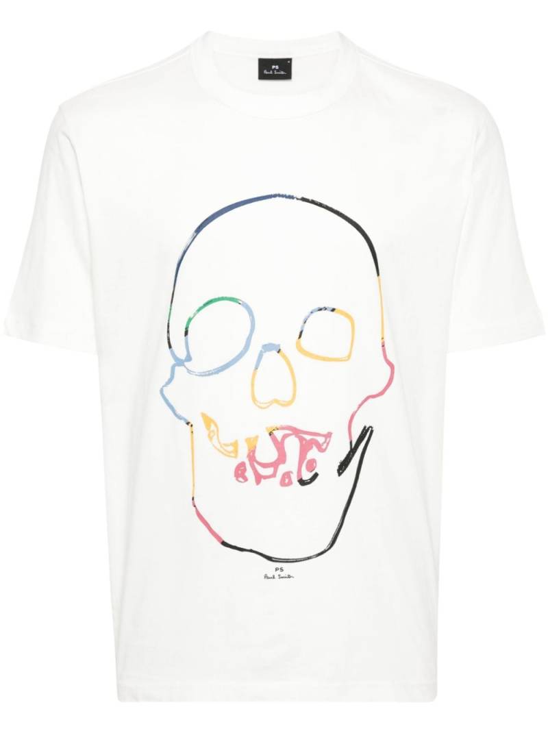 PS Paul Smith skull-print cotton T-shirt - White von PS Paul Smith