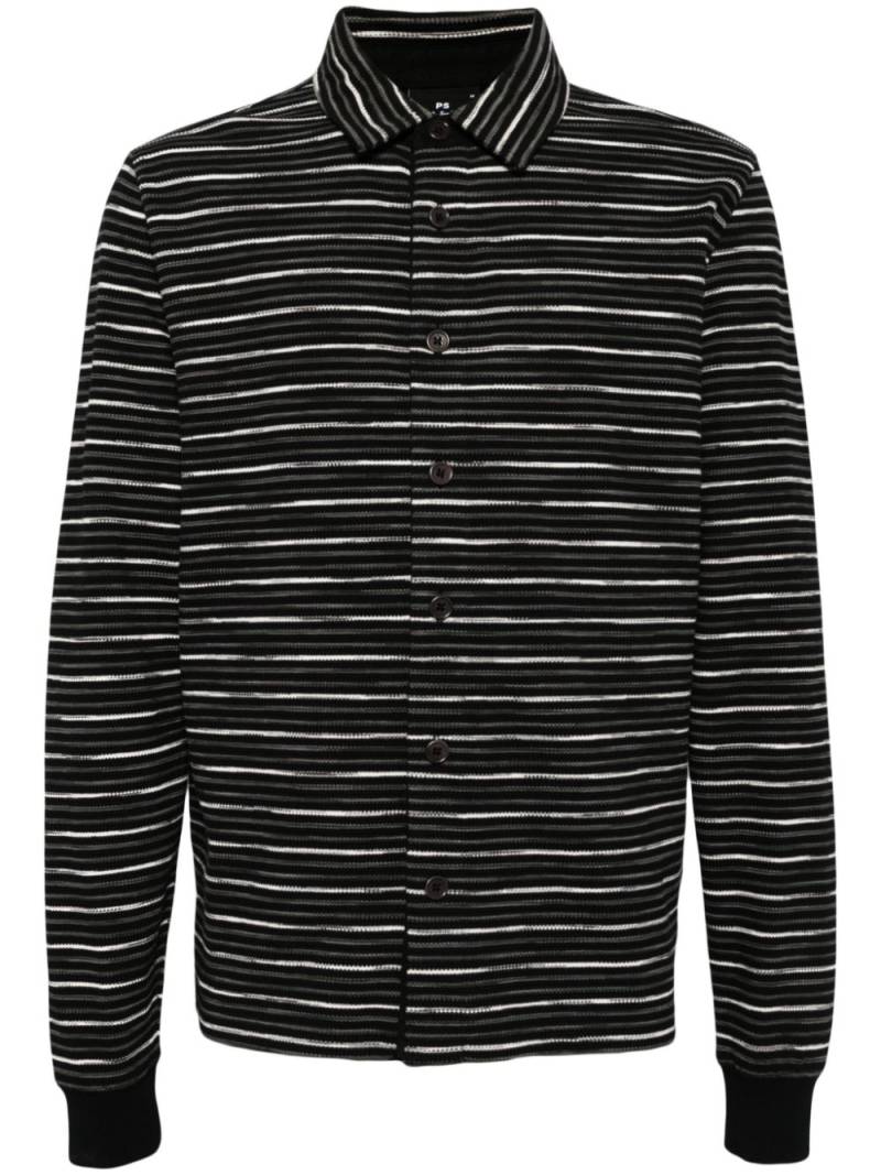 PS Paul Smith stripe knitted shirt - Black von PS Paul Smith