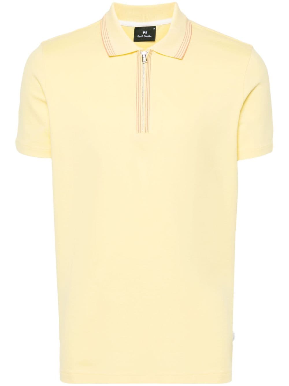 PS Paul Smith striped-edge piqué polo shirt - Yellow von PS Paul Smith