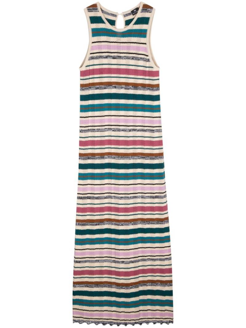 PS Paul Smith striped knitted cotton dress - Neutrals von PS Paul Smith