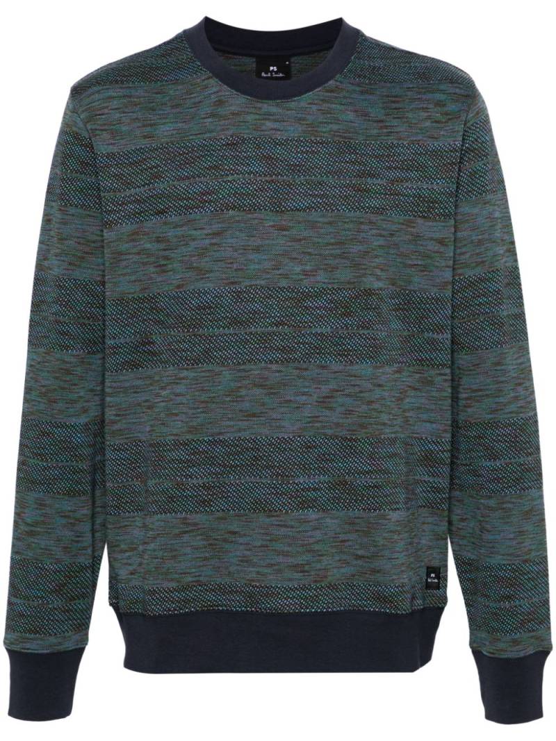 PS Paul Smith striped long-sleeve sweatshirt - Blue von PS Paul Smith