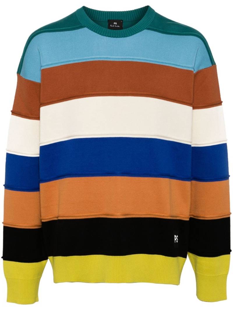 PS Paul Smith striped organic cotton jumper - Brown von PS Paul Smith