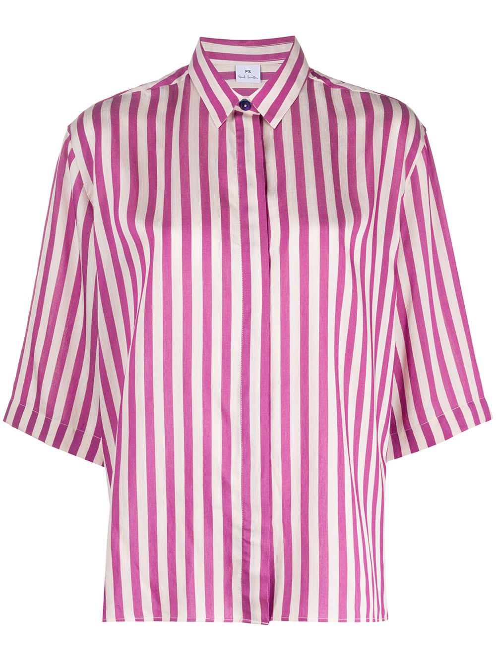 PS Paul Smith striped short sleeved shirt - Purple von PS Paul Smith