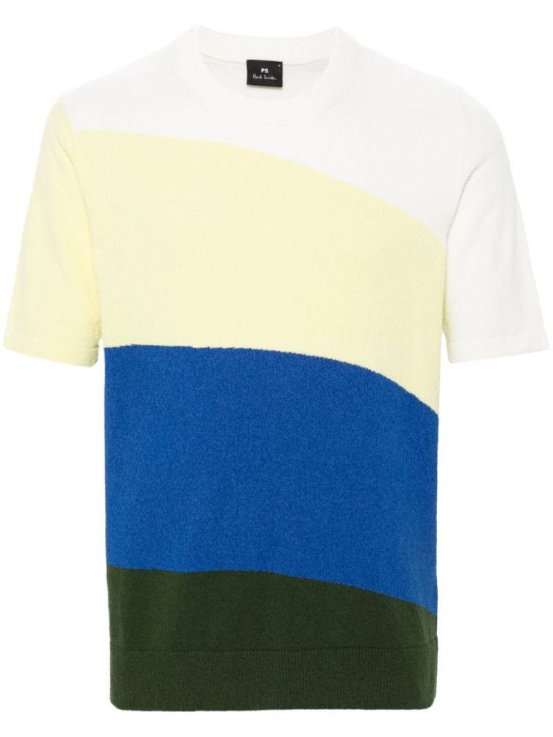 PS Paul Smith striped terry-cloth T-shirt - White von PS Paul Smith