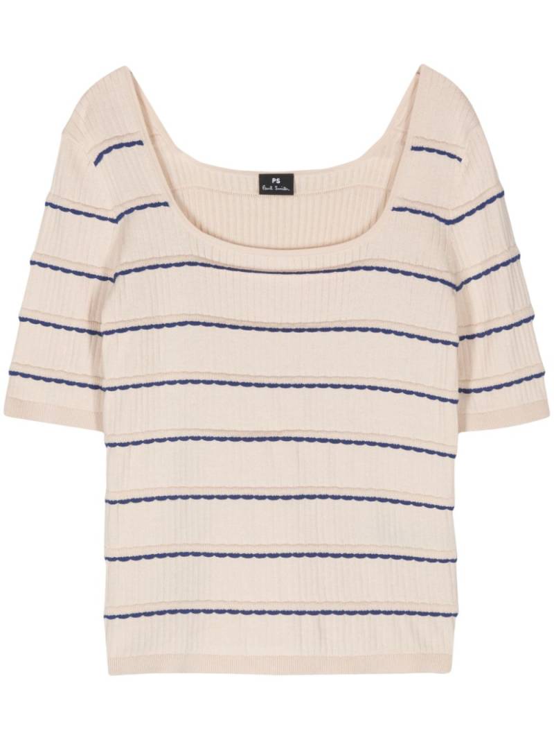 PS Paul Smith striped top - Neutrals von PS Paul Smith