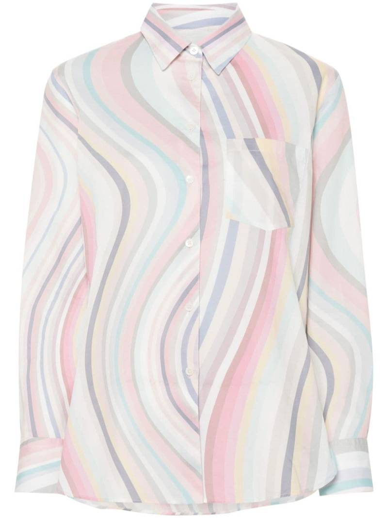 PS Paul Smith swirl-print poplin shirt - Pink von PS Paul Smith