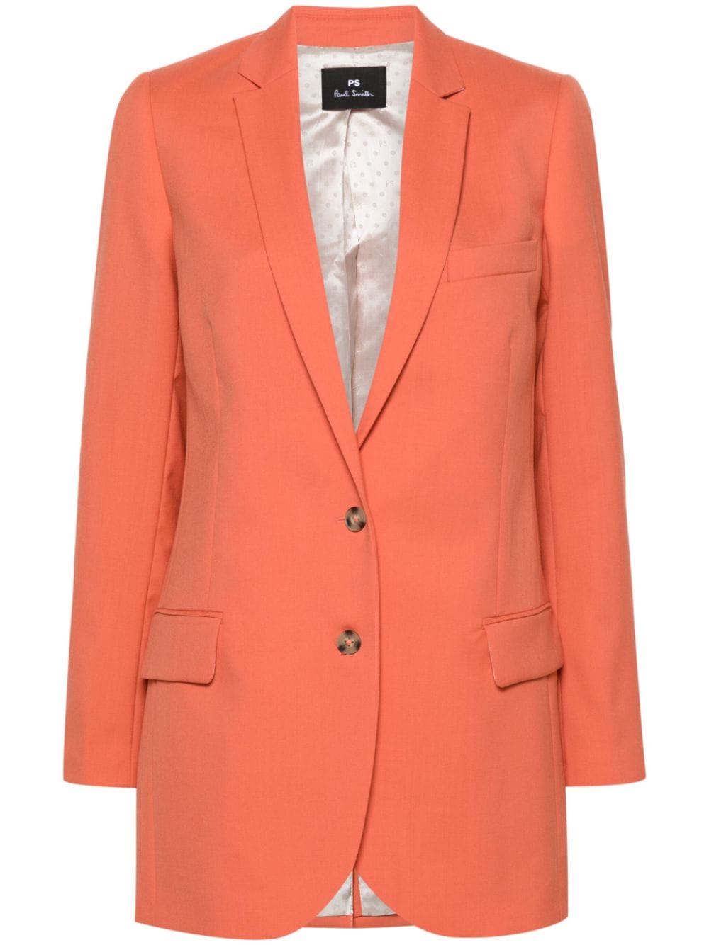 PS Paul Smith wool single-breasted blazer - Orange von PS Paul Smith