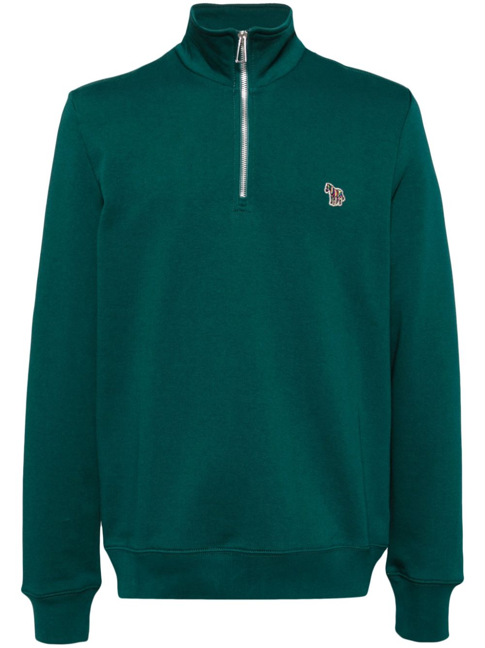 PS Paul Smith zebra logo zip-neck sweatshirt - Green von PS Paul Smith