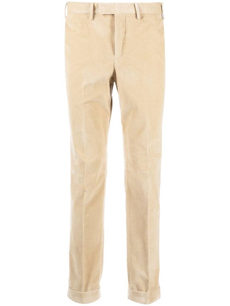 PT Torino slim-cut corduroy trousers - Neutrals von PT Torino