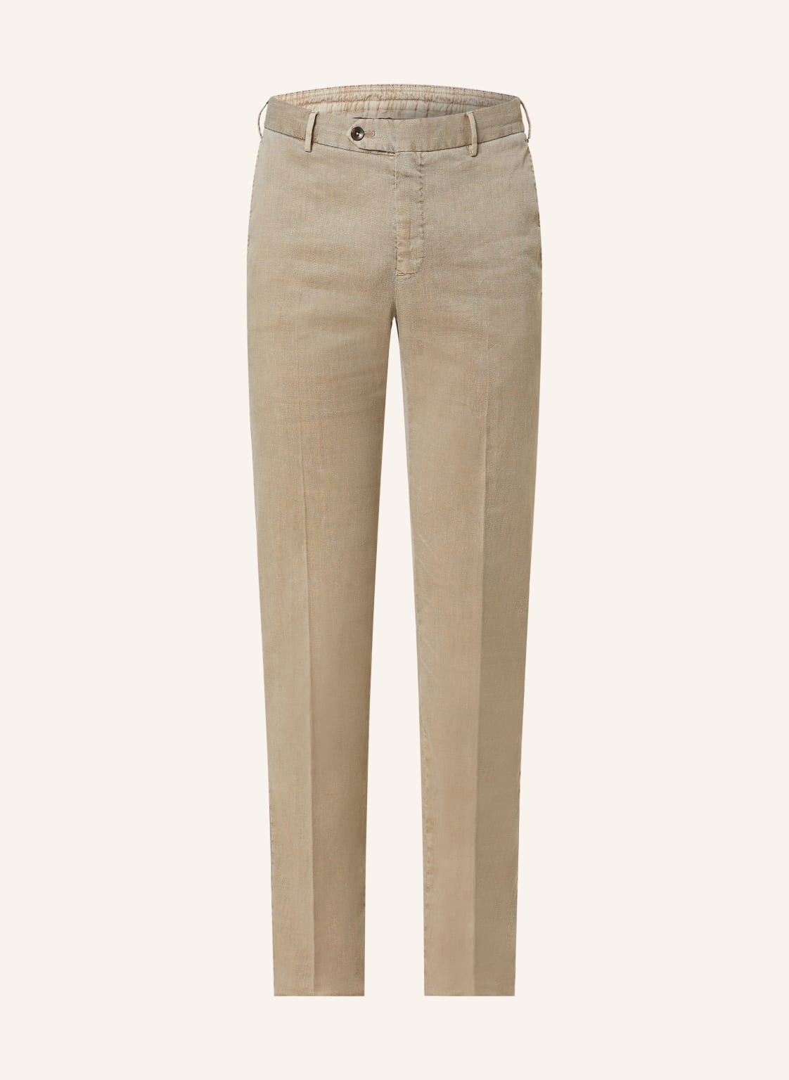 Pt Torino Chino Slim Fit Mit Leinen beige von PT TORINO