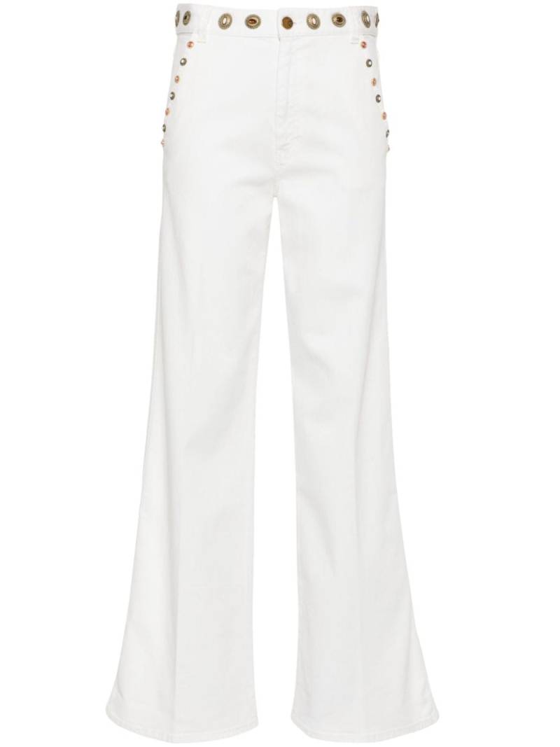 PT Torino appliqué-detail wide-leg jeans - White von PT Torino