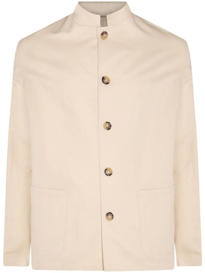 PT Torino band-collar shirt jacket - Neutrals von PT Torino