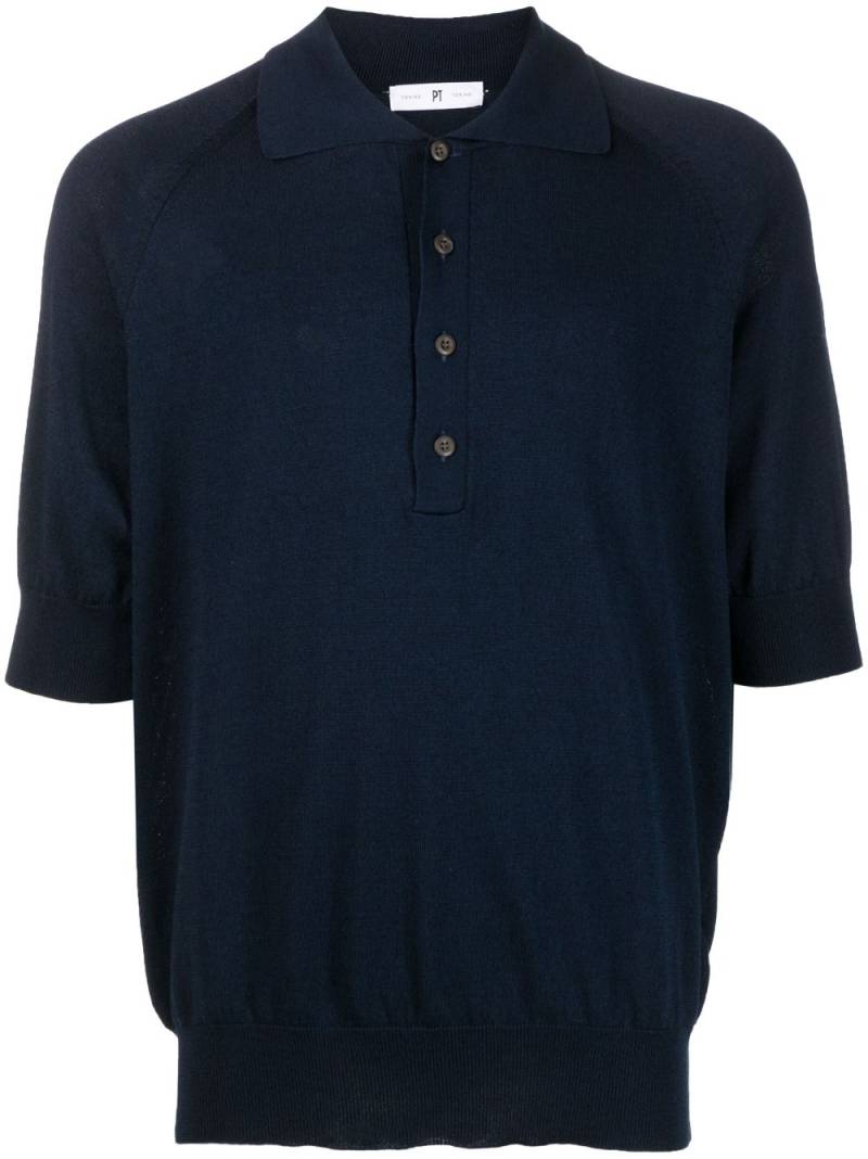 PT Torino button-up polo shirt - Blue von PT Torino