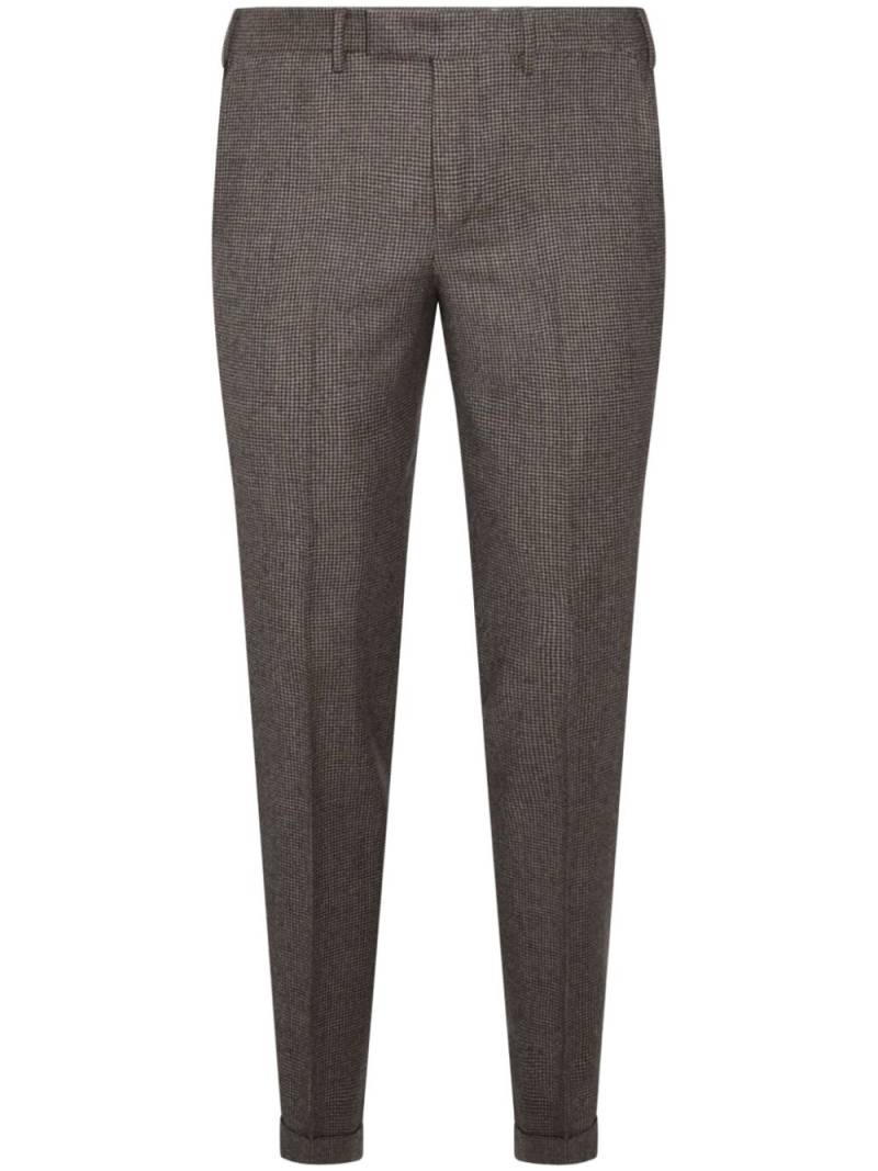 PT Torino check-pattern tapered trousers - Brown von PT Torino