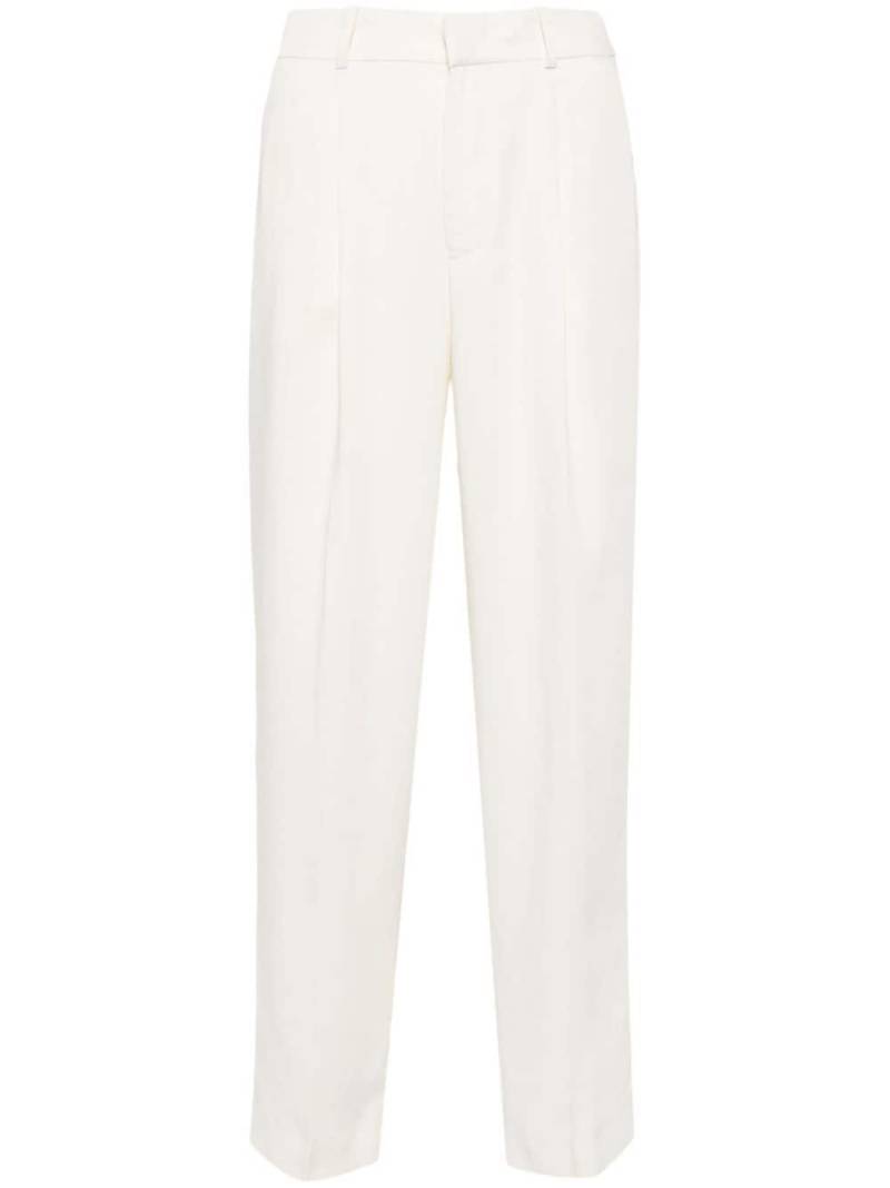 PT Torino elasticated-waistband cropped trousers - White von PT Torino