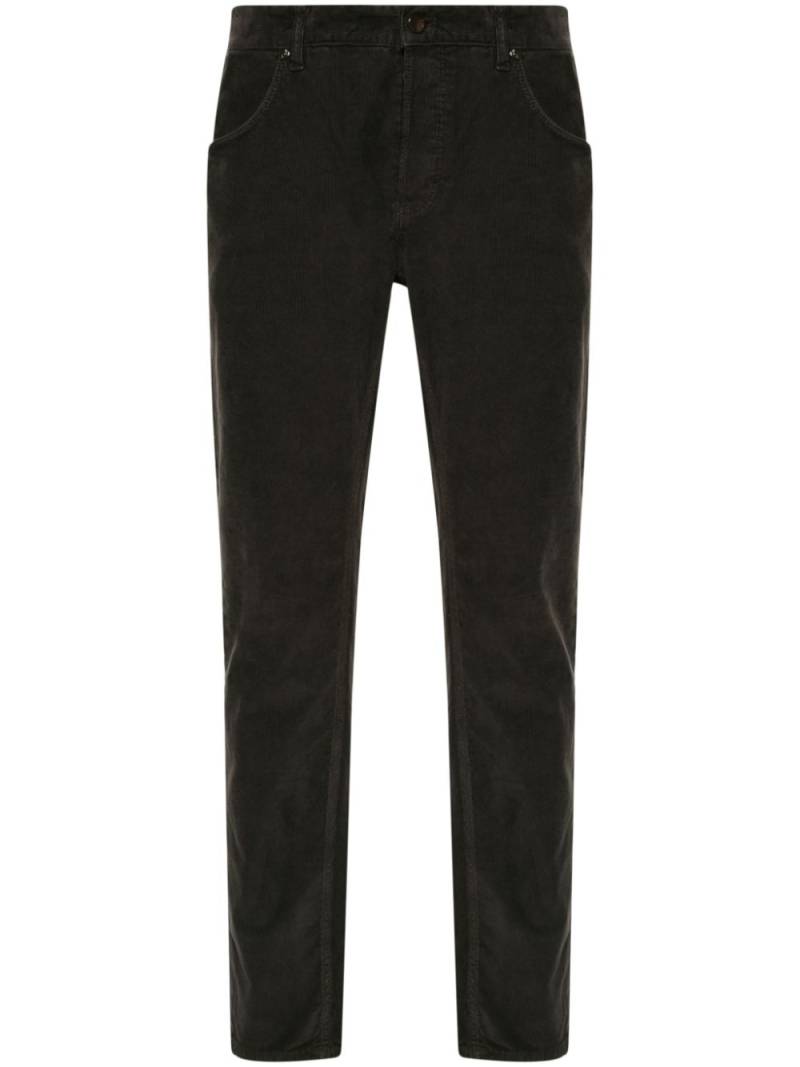 PT Torino logo-patch corduroy trousers - Brown von PT Torino