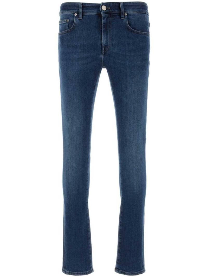 PT Torino logo-patch skinny-cut jeans - Blue von PT Torino