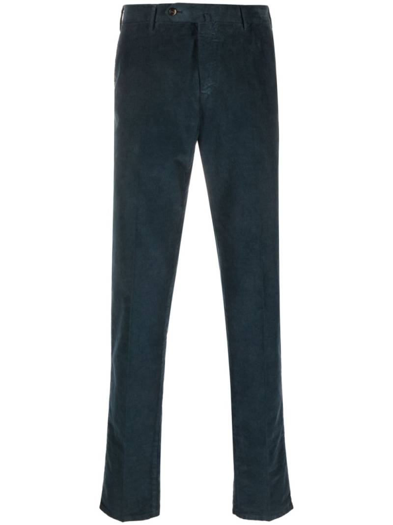 PT Torino pressed-crease corduroy chino trousers - Blue von PT Torino