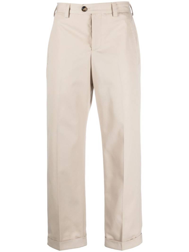 PT Torino pressed-crease straight-leg trousers - Neutrals von PT Torino