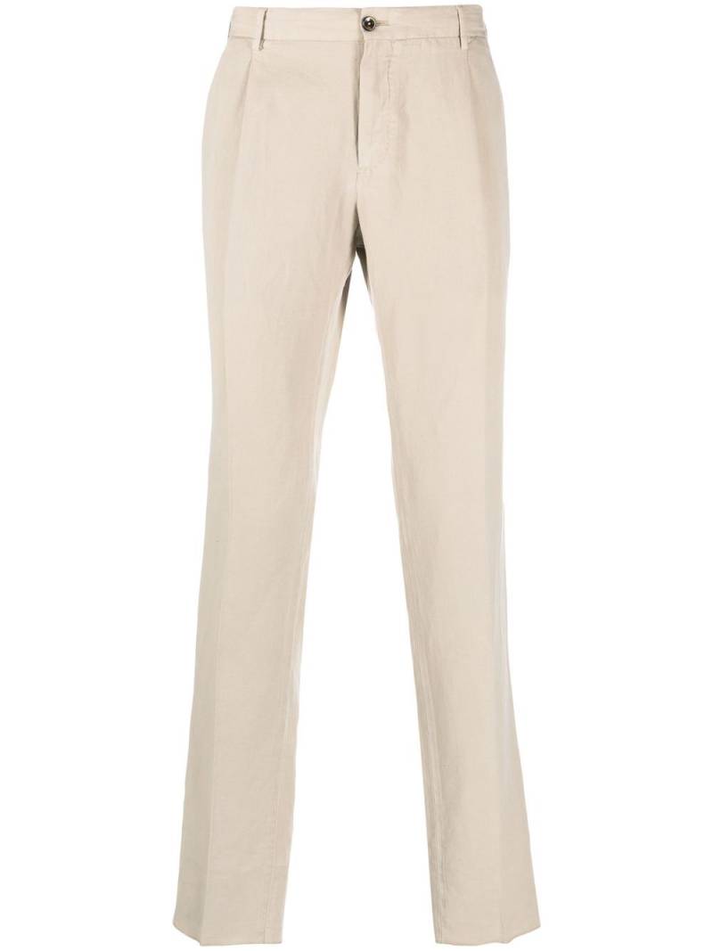 PT Torino pressed-crease straight trousers - Neutrals von PT Torino