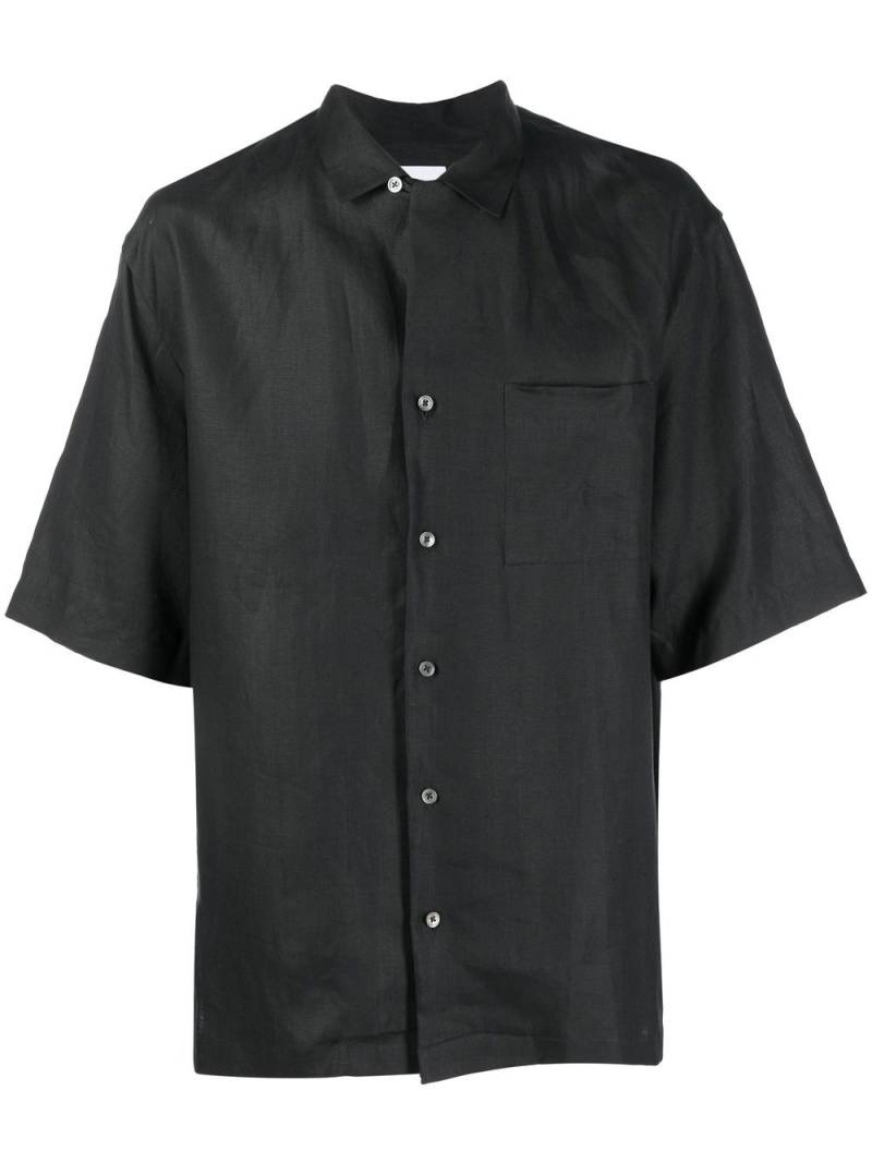 PT Torino short-sleeve linen bowling shirt - Black von PT Torino