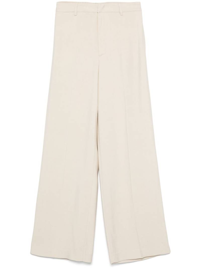 PT Torino twill palazzo pants - Neutrals von PT Torino