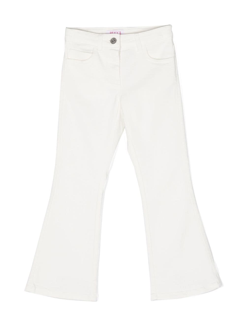 PUCCI Junior Iride patch flared jeans - White von PUCCI Junior