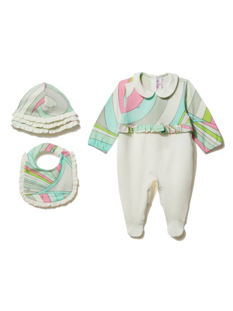 PUCCI Junior Iride-print babygrow set - Blue von PUCCI Junior