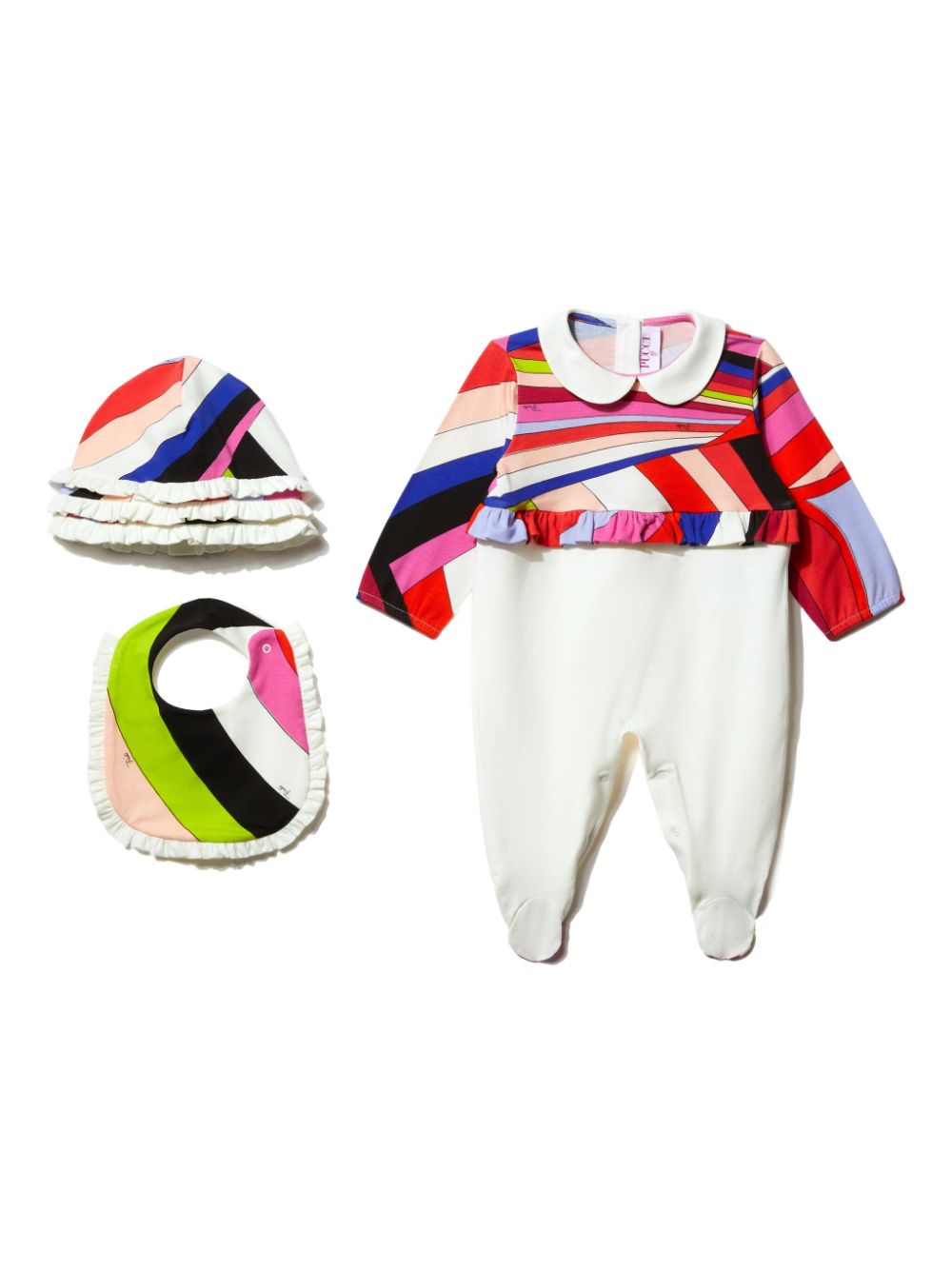 PUCCI Junior Iride-print babygrow set - Multicolour von PUCCI Junior