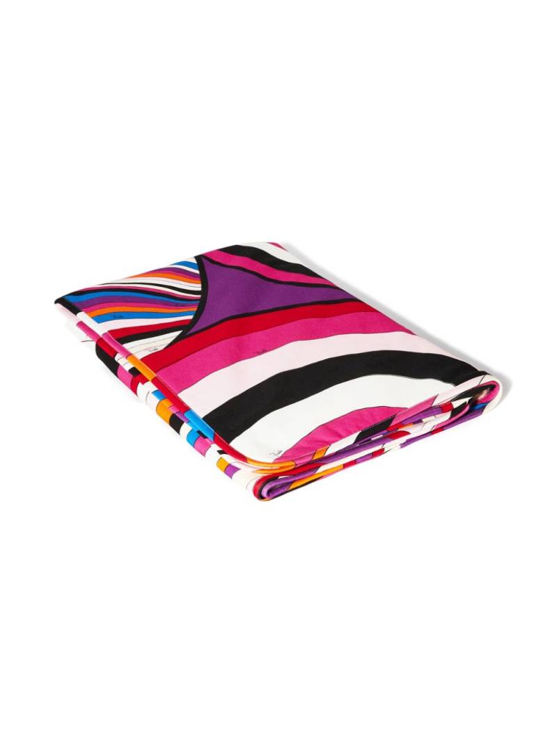 PUCCI Junior Iride-print blanket - Pink von PUCCI Junior